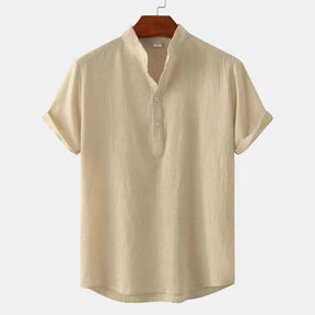 Camisa Manga Curta Masculina em Linho Puro Premium - BOLDMAN