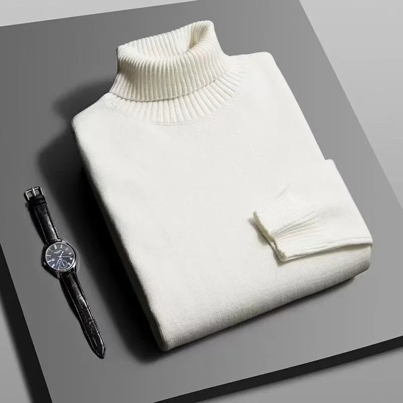 Suéter Masculino Gola Alta Slim – Malha Anti-Pilling - BOLDMAN