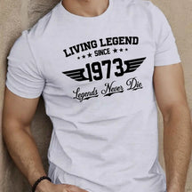 Camiseta Masculina Verão 100% Algodão Plus Size Estampada 1973 - BOLDMAN