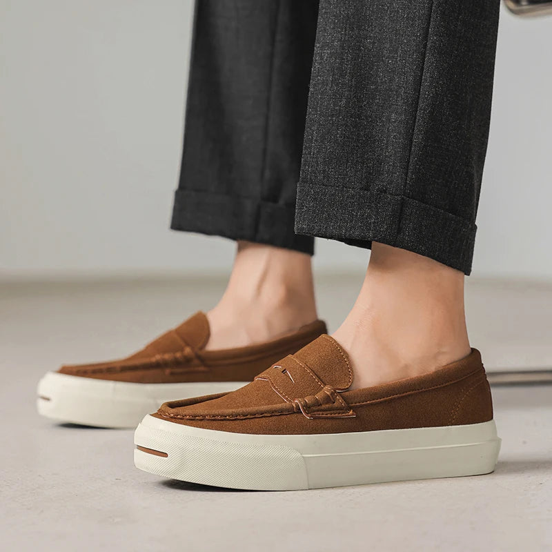 Slip On Driver Shoe Artesanal Marrom | Feito à Mão em Couro Full-Grain | BOLDMAN