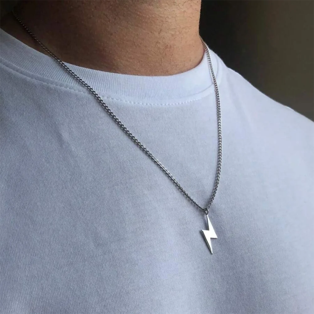 Colar Masculino Relâmpago em Aço inoxidável Premium - BOLDMAN