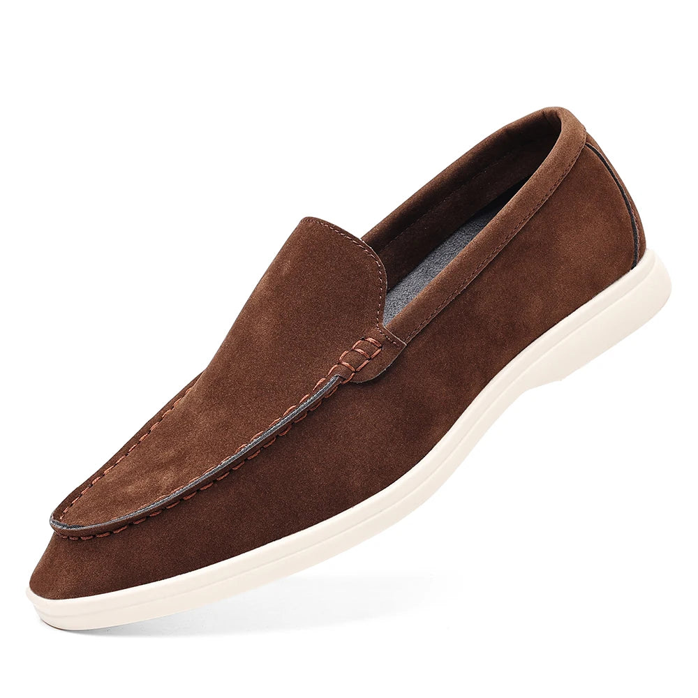 Slip On Masculino Premium Marrom Escuro | Driving Shoe em Couro Full-Grain | BOLDMAN