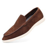Slip On Masculino Premium Marrom Escuro | Driving Shoe em Couro Full-Grain | BOLDMAN
