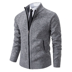 Casaco de Lã com Zíper | Cardigan Masculino de Inverno | BOLDMAN