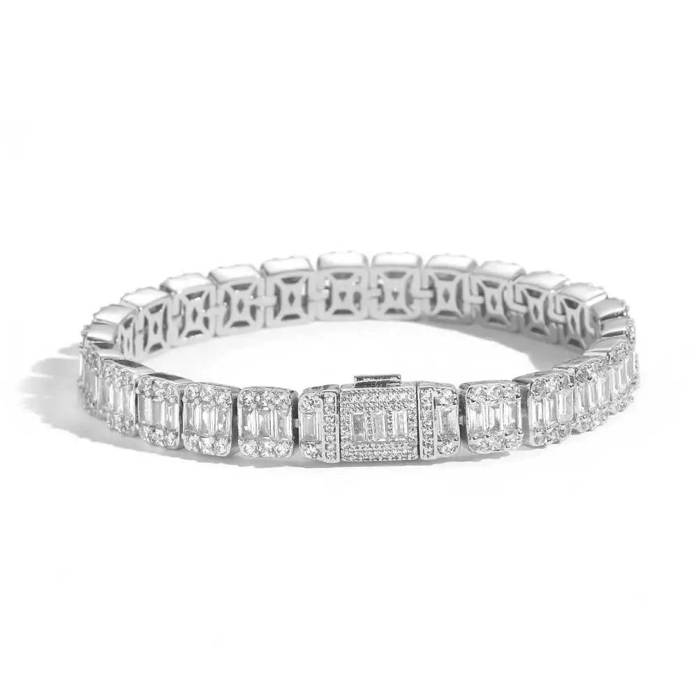 Pulseira Masculina NY Cluster 8mm em Zircônia Cúbica Premium | BOLDMAN