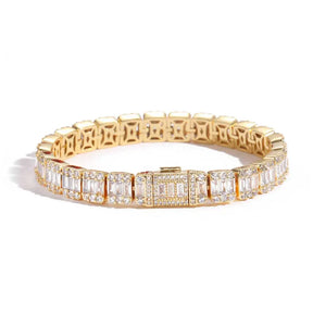 Pulseira Masculina NY Cluster 8mm em Zircônia Cúbica Premium | BOLDMAN