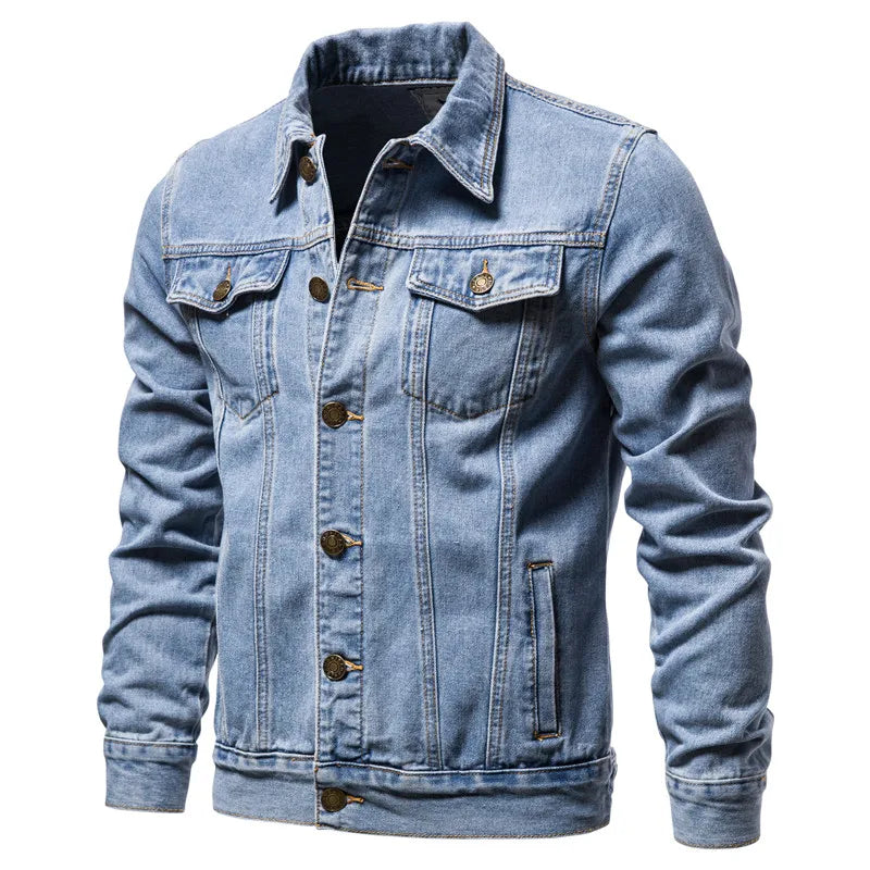 Jaqueta Jeans Masculina Slim Fit Vintage Outono 2025 - BOLDMAN