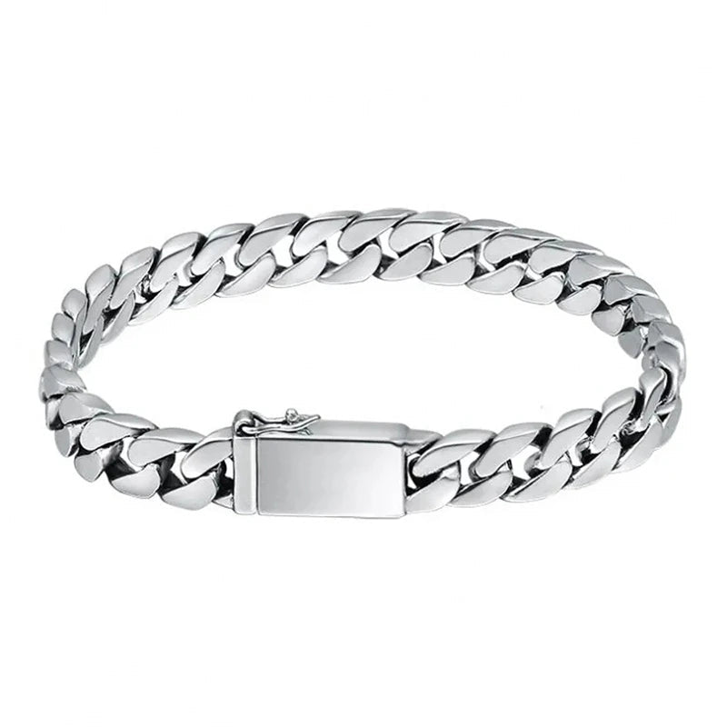 Pulseira Masculina Punk em Prata Esterlina S925 | Exclusividade BOLDMAN