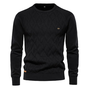 Suéter Argyle Masculino AIOPESON – Gola Redonda - BOLDMAN