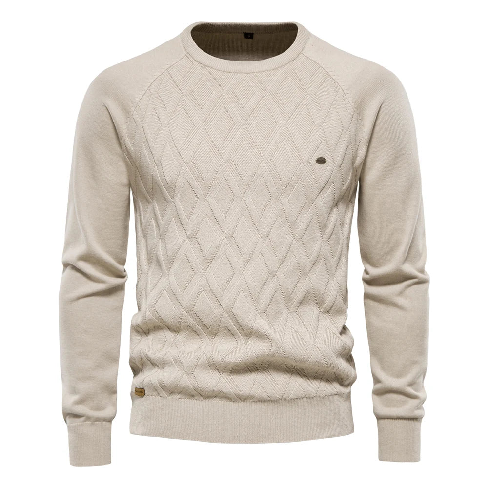 Suéter Argyle Masculino AIOPESON – Gola Redonda - BOLDMAN