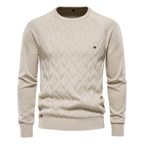 Suéter Argyle Masculino AIOPESON – Gola Redonda - BOLDMAN