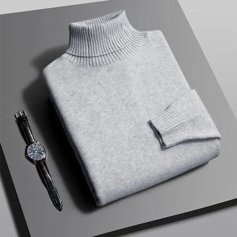 Suéter Masculino Gola Alta Slim – Malha Anti-Pilling - BOLDMAN