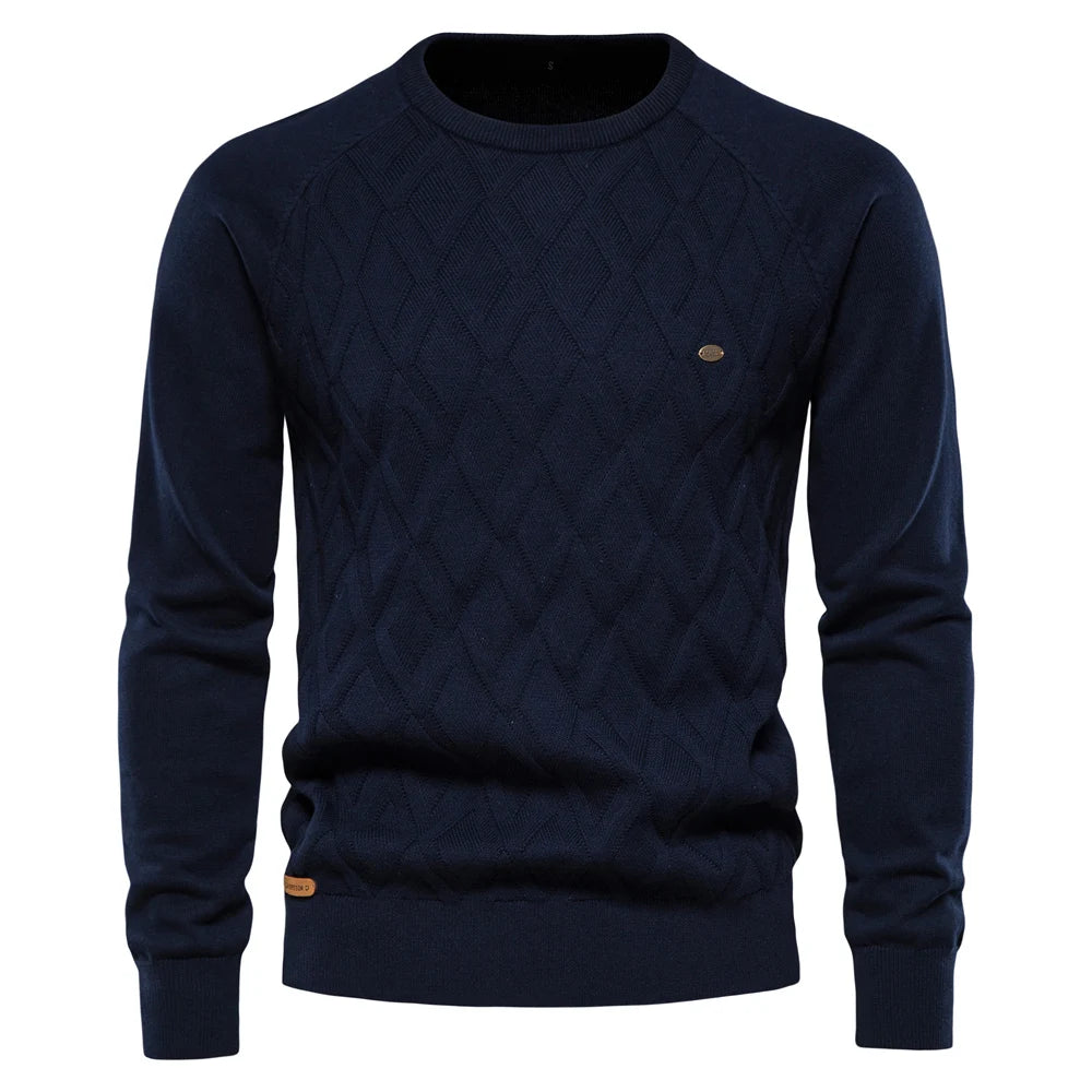 Suéter Argyle Masculino AIOPESON – Gola Redonda - BOLDMAN