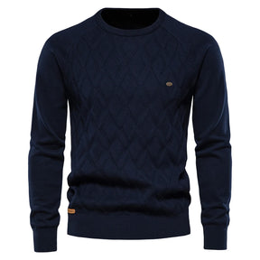 Suéter Argyle Masculino AIOPESON – Gola Redonda - BOLDMAN