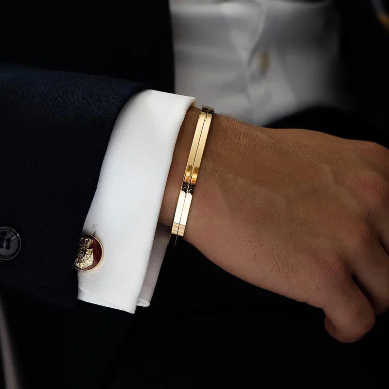 Pulseira Masculina Fina Aço Inoxidável Premium - BOLDMAN