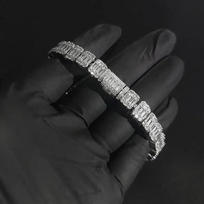 Pulseira Masculina NY Cluster 8mm em Zircônia Cúbica Premium | BOLDMAN