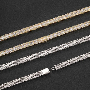 Pulseira Masculina NY Cluster 8mm em Zircônia Cúbica Premium | BOLDMAN