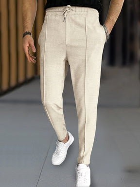 Calça Waffle Masculina Slim com Cordão Ajustável – BOLDMAN
