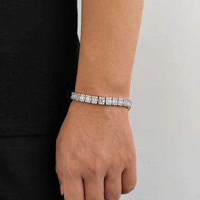 Pulseira Masculina NY Cluster 8mm em Zircônia Cúbica Premium | BOLDMAN
