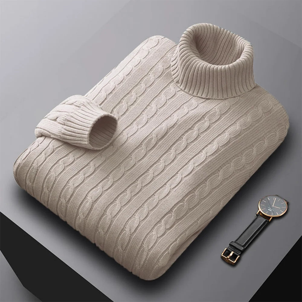 Suéter Masculino Gola Alta Premium – Estilo Inverno BOLDMAN