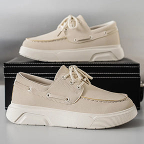 Loafer de Camurça Bege | Elegância Atemporal e Conforto | BOLDMAN