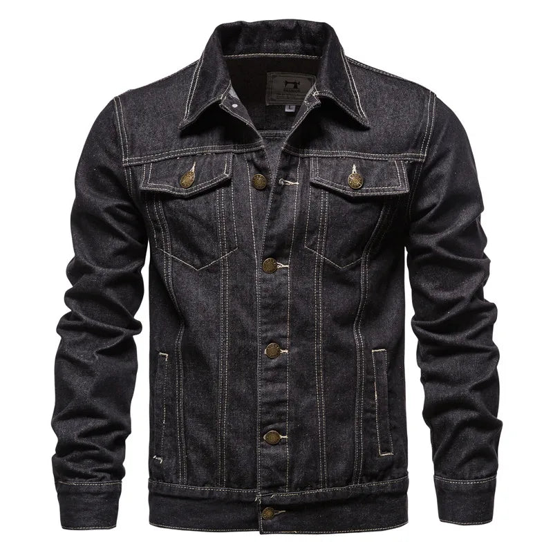 Jaqueta Jeans Masculina Slim Fit Vintage Outono 2025 - BOLDMAN