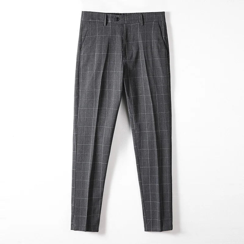 Calça Social Xadrez Verão BOLDMAN – Regular Fit