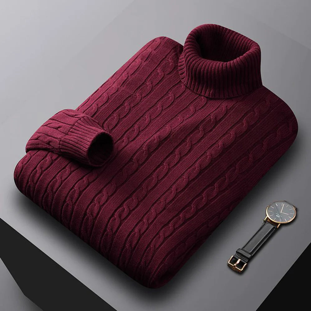 Suéter Masculino Gola Alta Premium – Estilo Inverno BOLDMAN