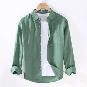 Camisa Masculina Manga Longa em Algodão e Linho Premium - BOLDMAN