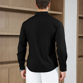 Camisa Social Masculina Preta em Algodão Egípcio Premium | BOLDMAN