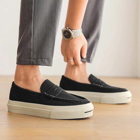 Slip On Driver Shoe Artesanal Preto | Feito à Mão em Couro Full-Grain | BOLDMAN