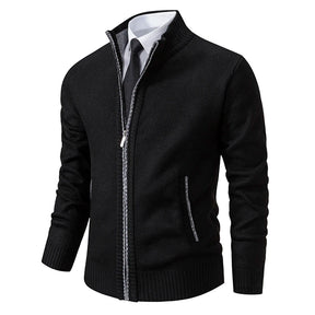Casaco de Lã com Zíper | Cardigan Masculino de Inverno | BOLDMAN