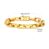 Pulseira Masculina em Aço Inoxidável Dourado - BOLDMAN