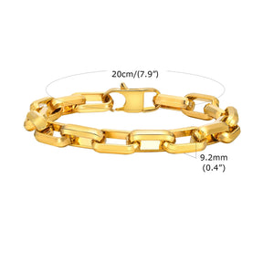 Pulseira Masculina em Aço Inoxidável Dourado - BOLDMAN