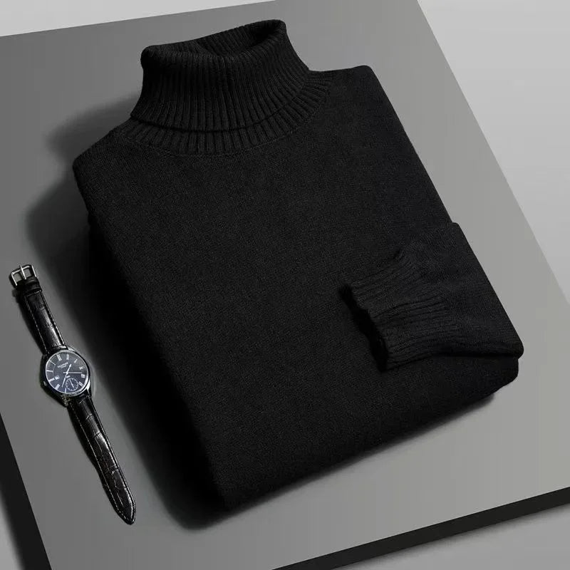 Suéter Masculino Gola Alta Slim – Malha Anti-Pilling - BOLDMAN