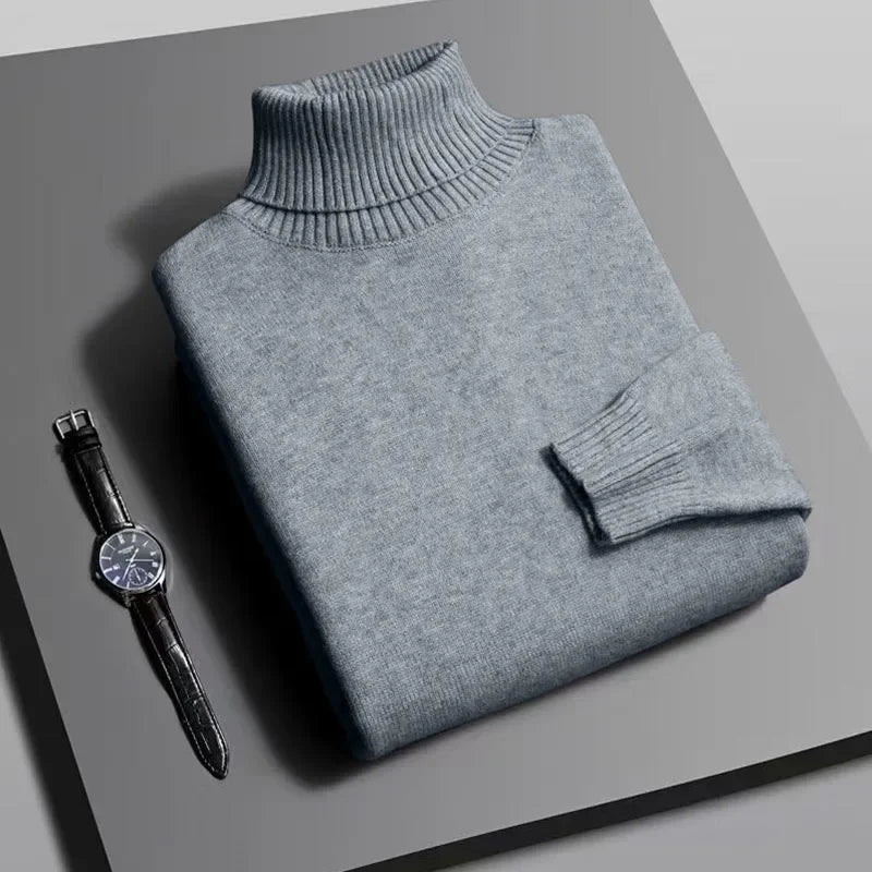 Suéter Masculino Gola Alta Slim – Malha Anti-Pilling - BOLDMAN