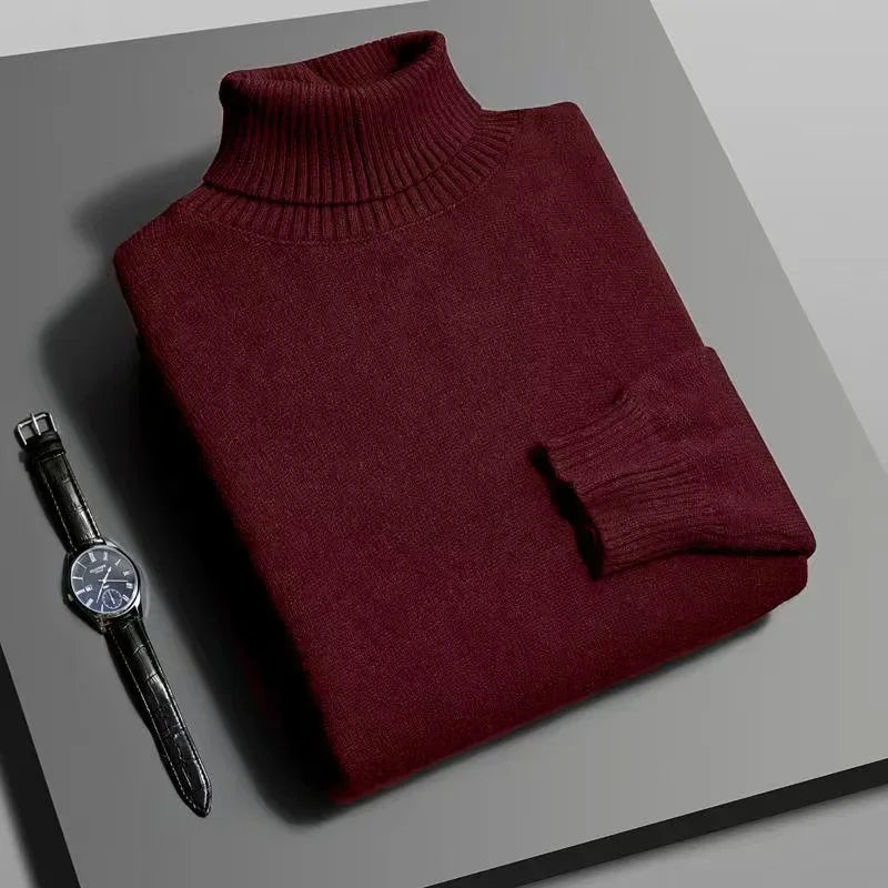 Suéter Masculino Gola Alta Slim – Malha Anti-Pilling - BOLDMAN
