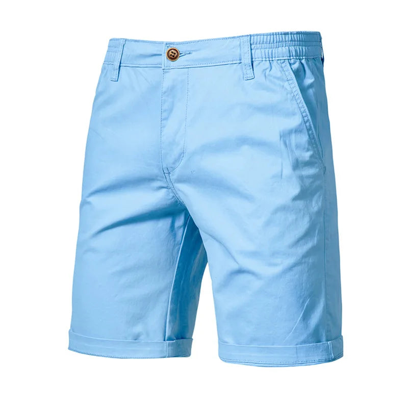Bermuda Masculina de Sarja | Bolsa Faca Azul-Marinho | Bold Man™
