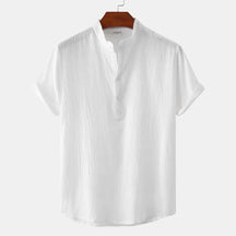 Camisa Manga Curta Masculina em Linho Puro Premium - BOLDMAN