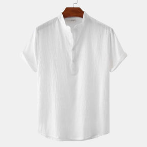 Camisa Manga Curta Masculina em Linho Puro Premium - BOLDMAN
