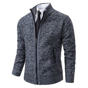 Casaco de Lã com Zíper | Cardigan Masculino de Inverno | BOLDMAN