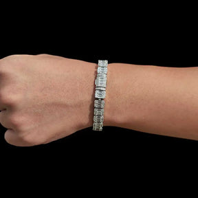 Pulseira Masculina NY Cluster 8mm em Zircônia Cúbica Premium | BOLDMAN