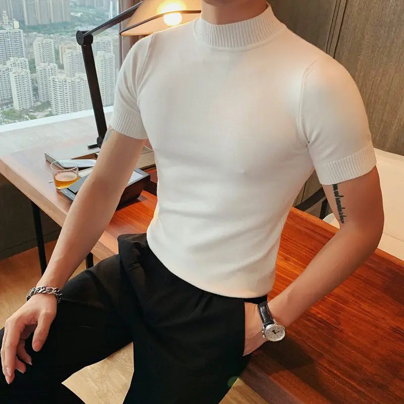 Camiseta de Malha Masculina Slim Fit – BOLDMAN