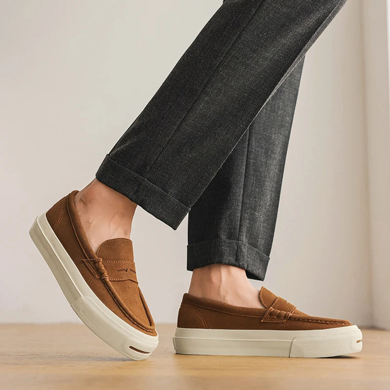 Slip On Driver Shoe Artesanal Marrom | Feito à Mão em Couro Full-Grain | BOLDMAN