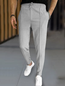 Calça Waffle Masculina Slim com Cordão Ajustável – BOLDMAN