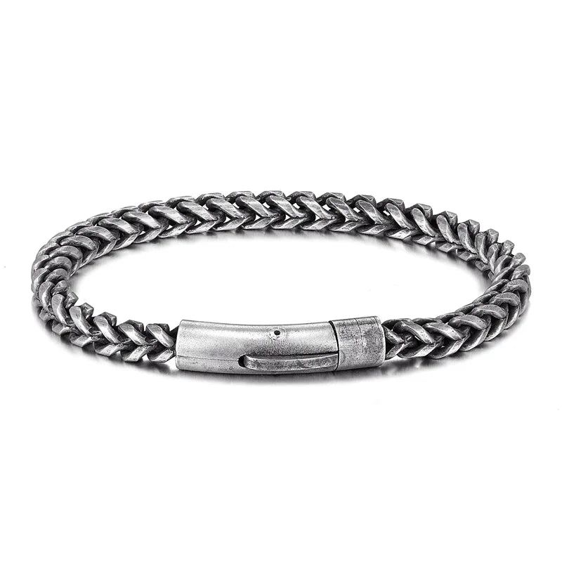 Pulseira Masculina em Aço Inoxidável e Banho de Ouro 18K - BOLDMAN