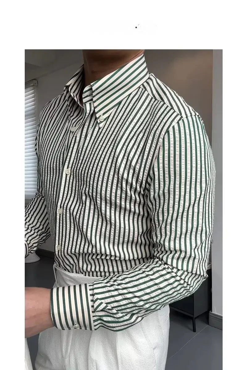 Camisa Manga Longa Letras 2024 — Estilo Japonês Hong Kong Wind - BOLDMAN