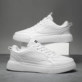 Sneaker Minimal Premium Branco | Couro Macio e Sola Raso | BOLDMAN