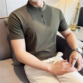 Camiseta Polo Henley Masculina Slim 2025 – BOLDMAN