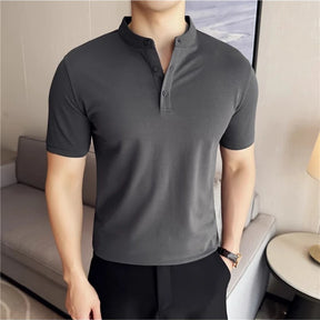 Camiseta Polo Henley Masculina Slim 2025 – BOLDMAN